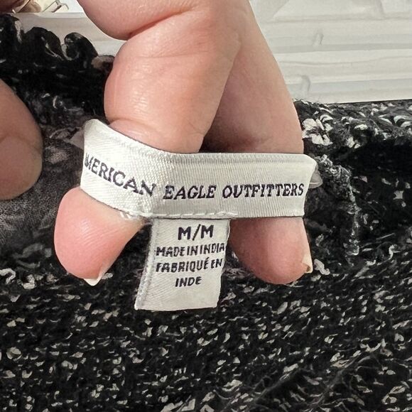 American Eagle Outfitters Flowy Floral Paisley Palazzo Pants Size M Pockets - Picture 7 of 7